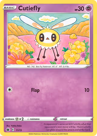 Cutiefly 11/15 Pokemon card