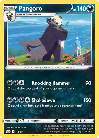 Pangoro 13/15 Pokemon card