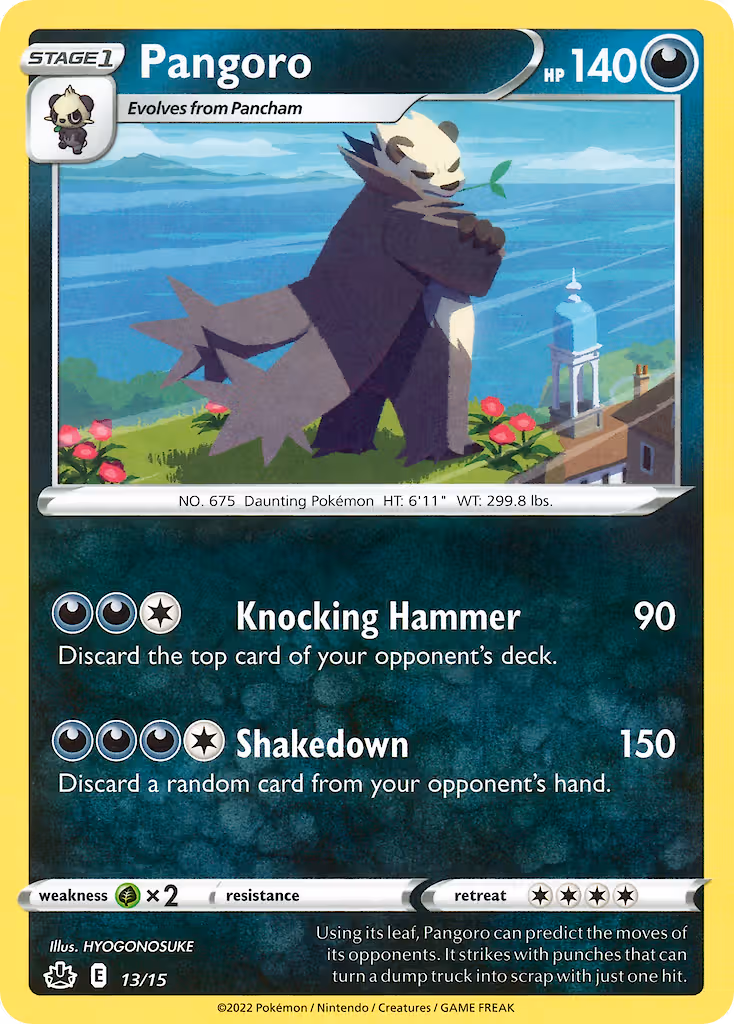 Pangoro 13/15 Pokemon card