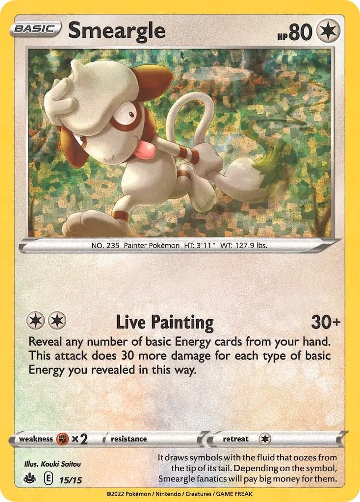 Smeargle 15/15 Pokemon card