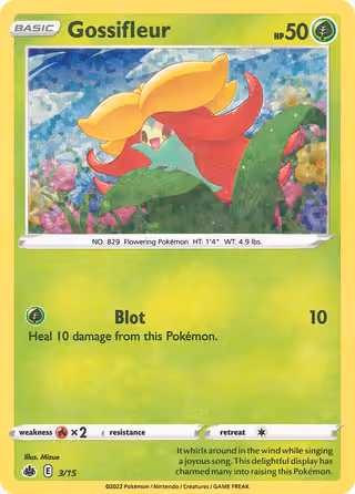 Gossifleur 3/15 Pokemon card