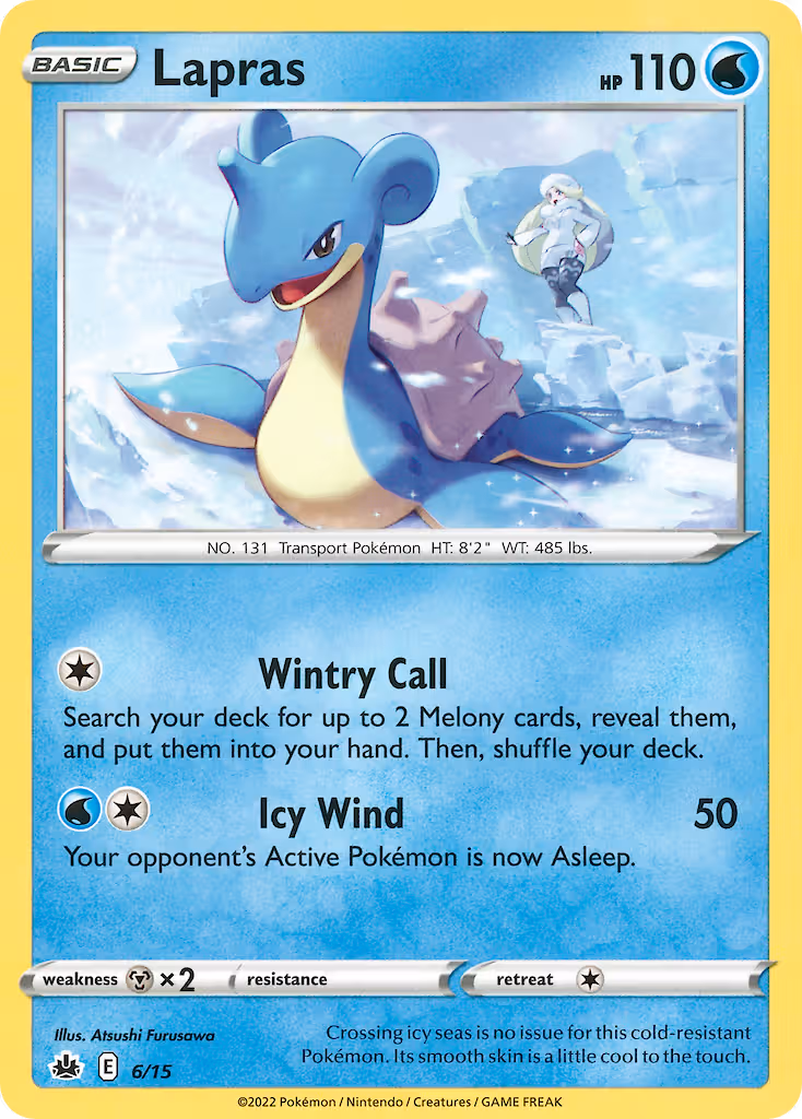 Lapras 6/15 Pokemon card