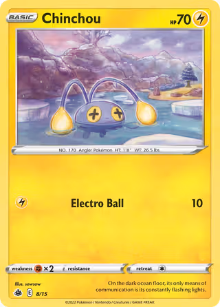 Chinchou 8/15 Pokemon card