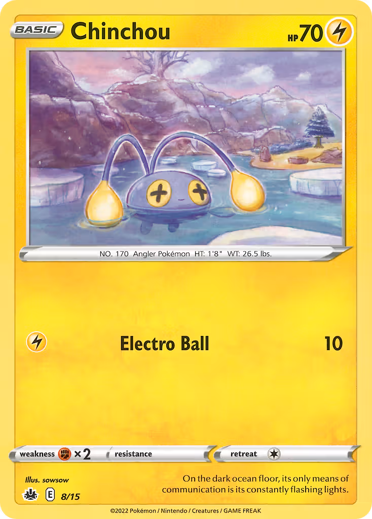 Chinchou 8/15 Pokemon card