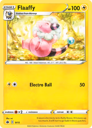 Flaaffy 9/15 Pokemon card