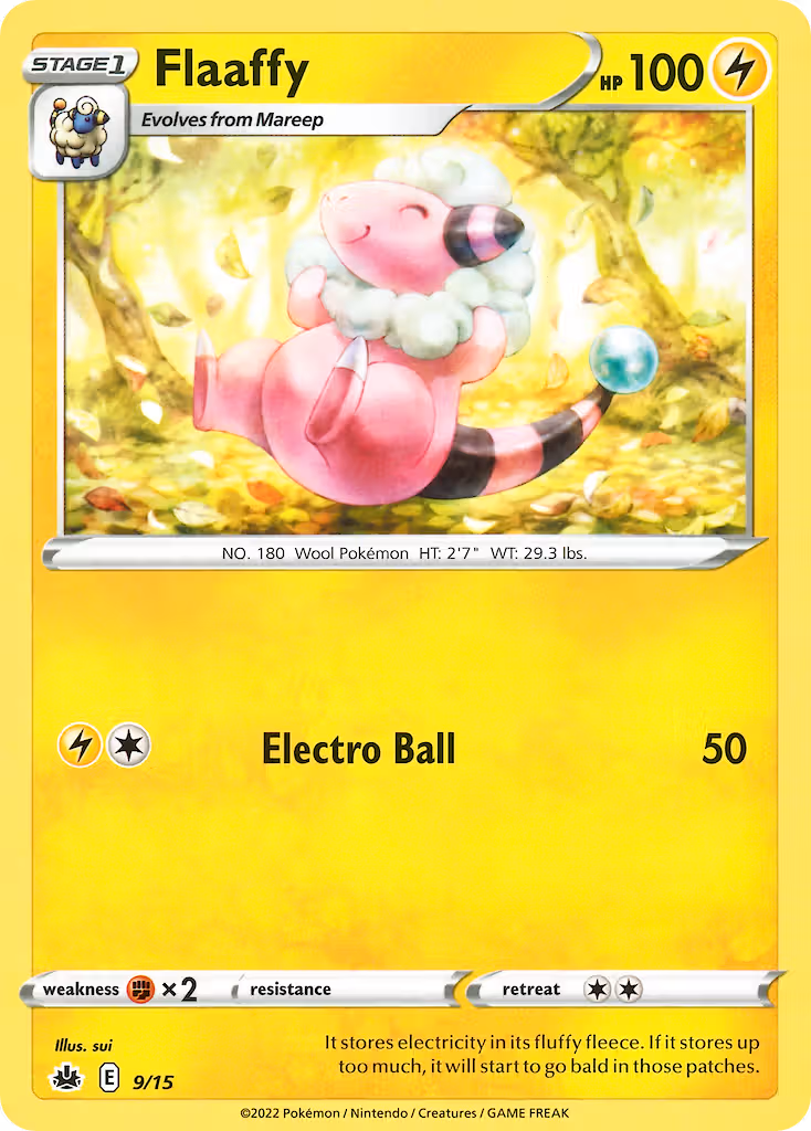 Flaaffy 9/15 Pokemon card