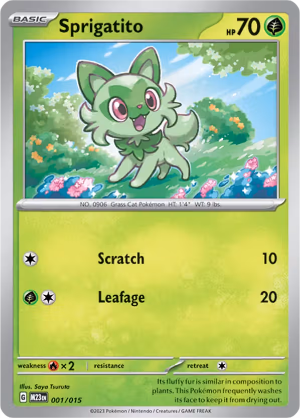 Sprigatito 1/15 Pokemon card