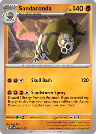 Sandaconda 10/15 Pokemon card