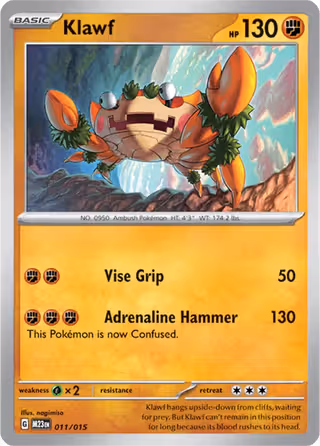 Klawf 11/15 Pokemon card
