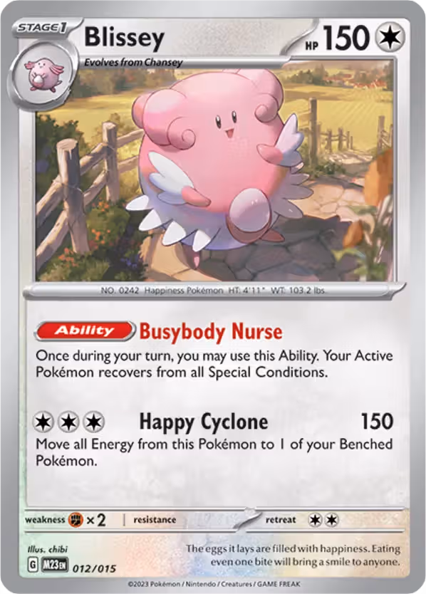Blissey 12/15 Pokemon card