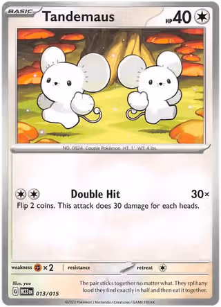Tandemaus 13/15 Pokemon card