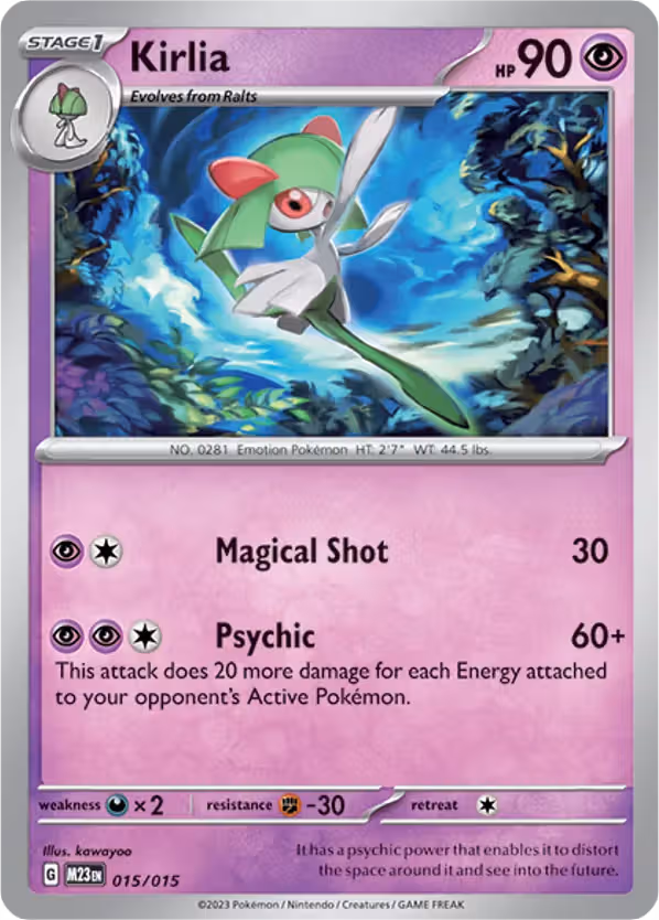 Kirlia 15/15 Pokemon card