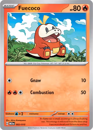 Fuecoco 2/15 Pokemon card