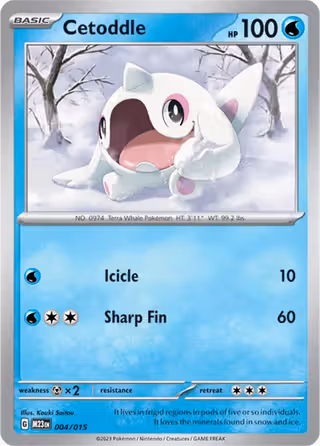 Cetoddle 4/15 Pokemon card