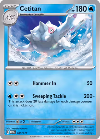 Cetitan 5/15 Pokemon card