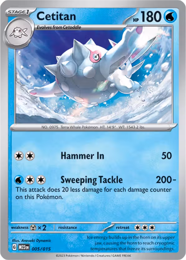 Cetitan 5/15 Pokemon card