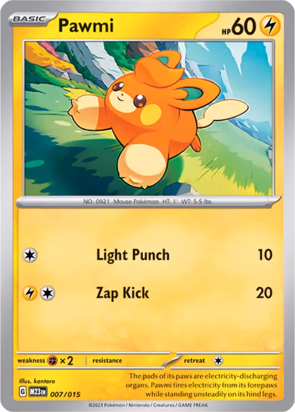 Pawmi 7/15 Pokemon card