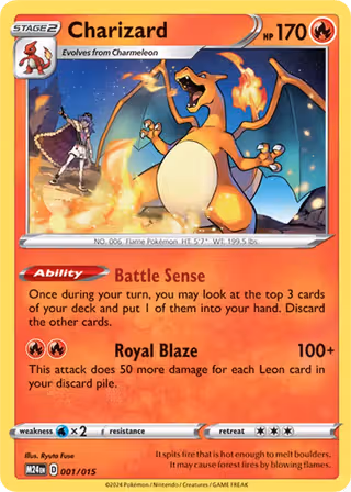 Charizard 1/15 Pokemon card