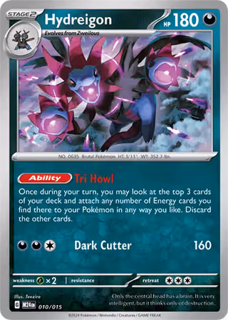 Hydreigon 10/15 Pokemon card