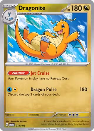 Dragonite 12/15 Pokemon card