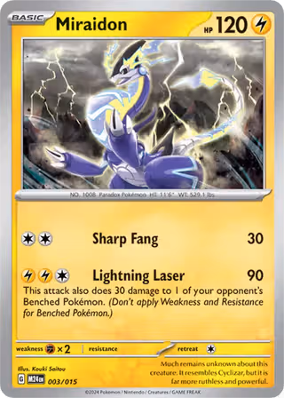 Miraidon 3/15 Pokemon card