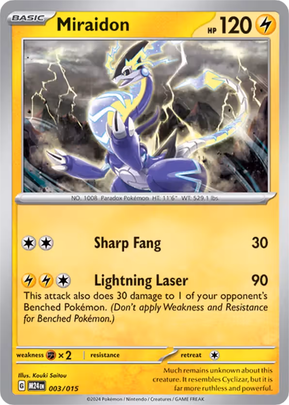 Miraidon 3/15 Pokemon card