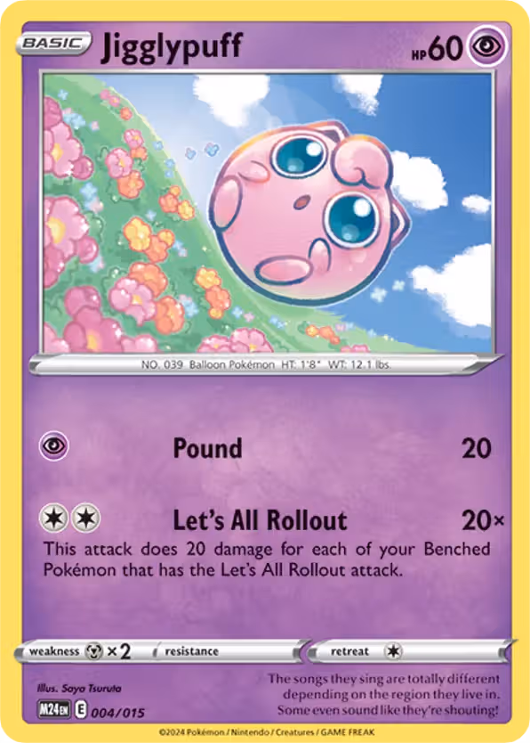 Jigglypuff 4/15 Pokemon card