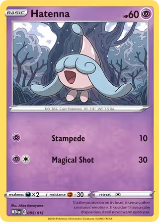 Hatenna 5/15 Pokemon card