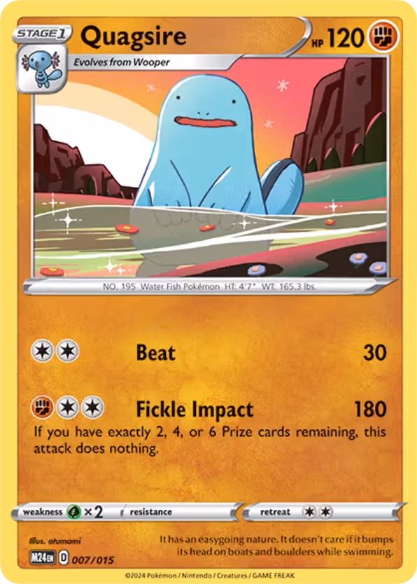 Quagsire 7/15 Pokemon card