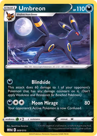 Umbreon 9/15 Pokemon card