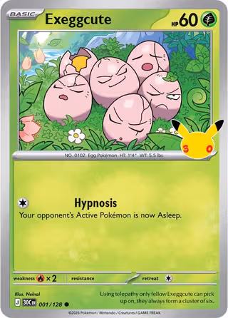 Exeggcute 1/128 Pokemon card