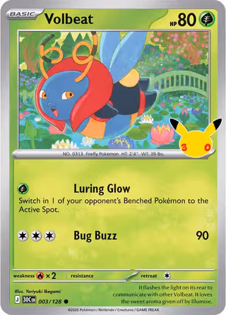 Volbeat 3/128 Pokemon card