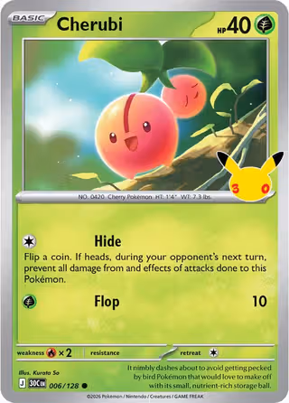 Cherubi 6/128 Pokemon card