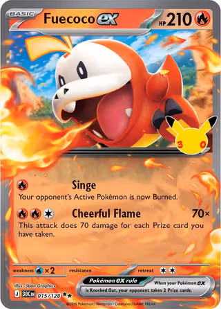 Fuecoco ex 15/128 Pokemon card