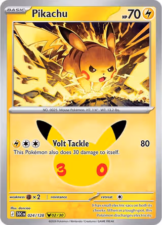 Pikachu 24/128 Pokemon card