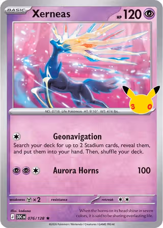 Xerneas 76/128 Pokemon card