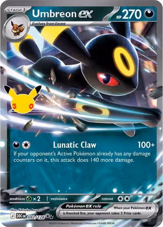 Umbreon ex 92/128 Pokemon card