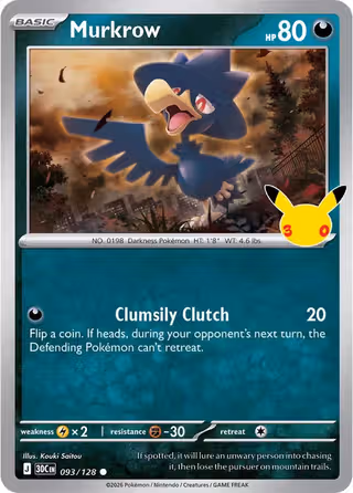 Murkrow 93/128 Pokemon card