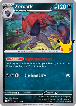 Zoroark 96/128 Pokemon card
