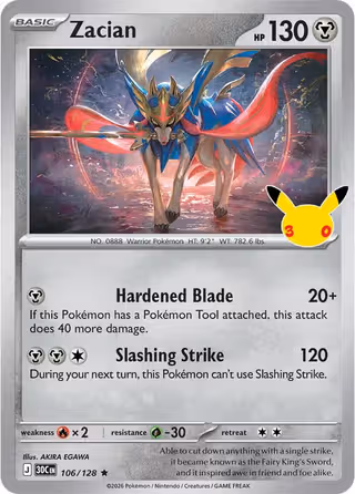 Zacian 106/128 Pokemon card