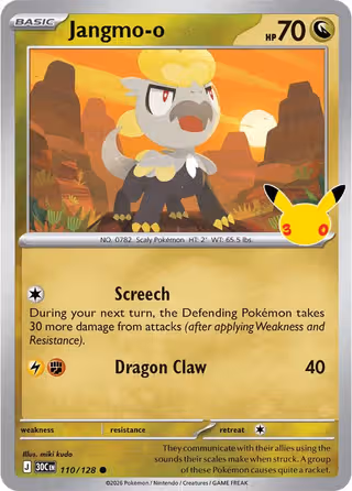 Jangmo-o 110/128 Pokemon card