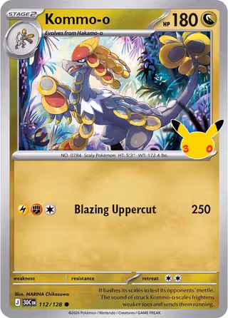 Kommo-o 112/128 Pokemon card