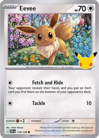 Eevee 116/128 Pokemon card
