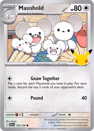Maushold 125/128 Pokemon card