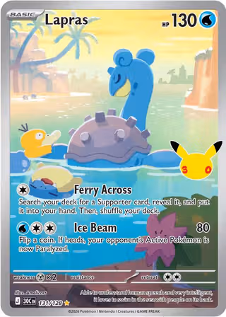Lapras 131/128 Pokemon card