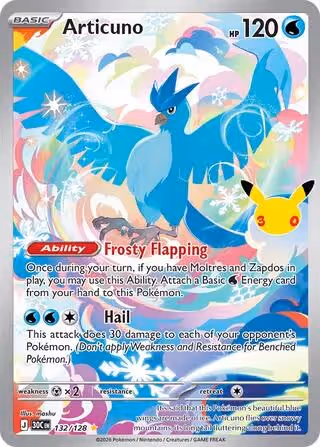 Articuno 132/128 Pokemon card