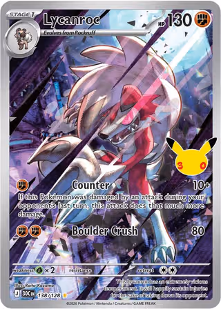 Lycanroc 138/128 Pokemon card