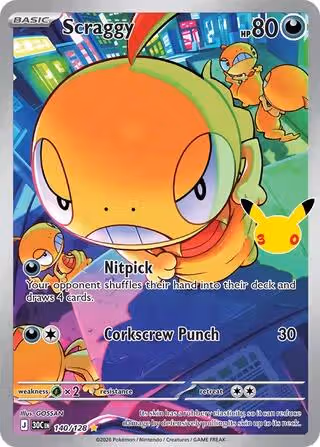Scraggy 140/128 Pokemon card