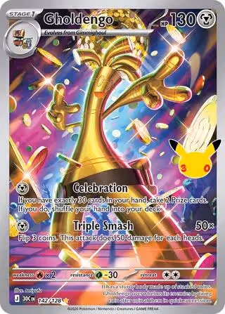 Gholdengo 142/128 Pokemon card