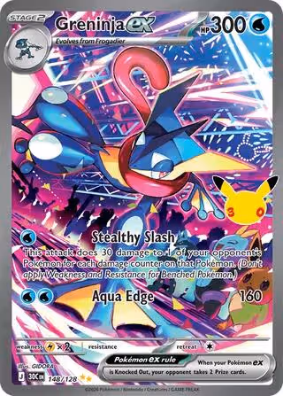 Greninja ex 148/128 Pokemon card